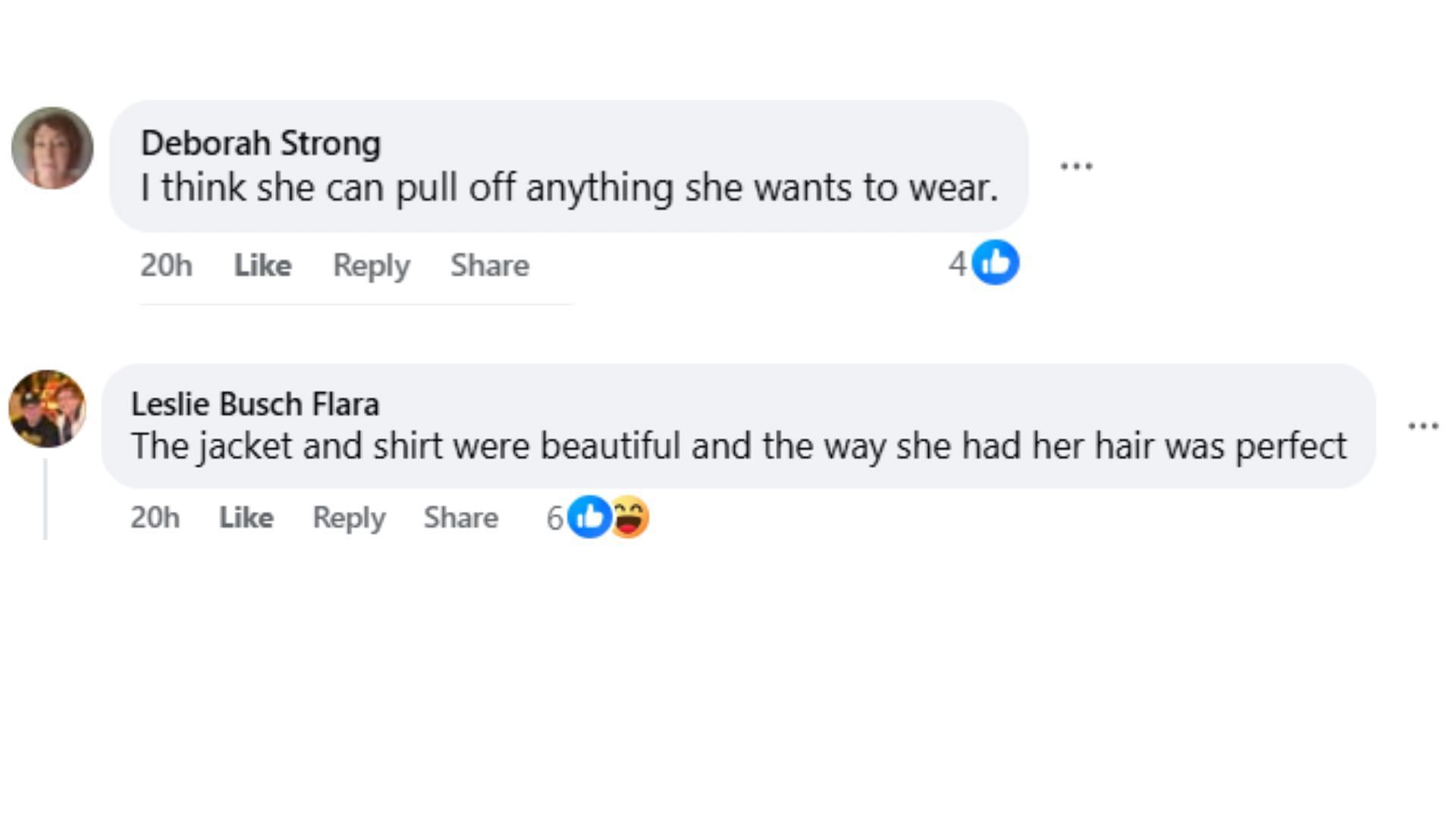 Comments by fans on the post (Image via Facebook/@Kathleen Niemi Vettori)